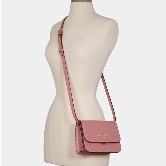 COACH Mini Brynn Crossbody bag in Crossgrain leather Pink - MSRP $298 - Picture 4 of 8